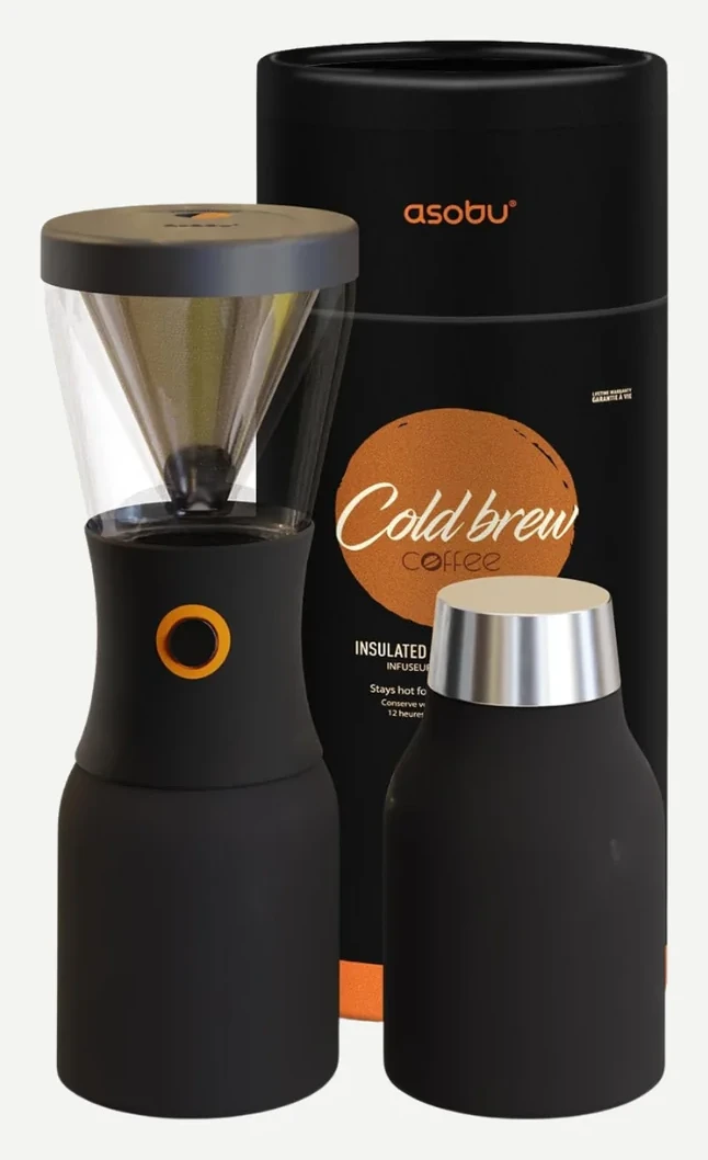 asobu Cold Brew Coffee Maker 40oz, Black