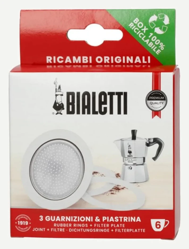 Bialetti Replacement Gasket and Filter 6 Cup