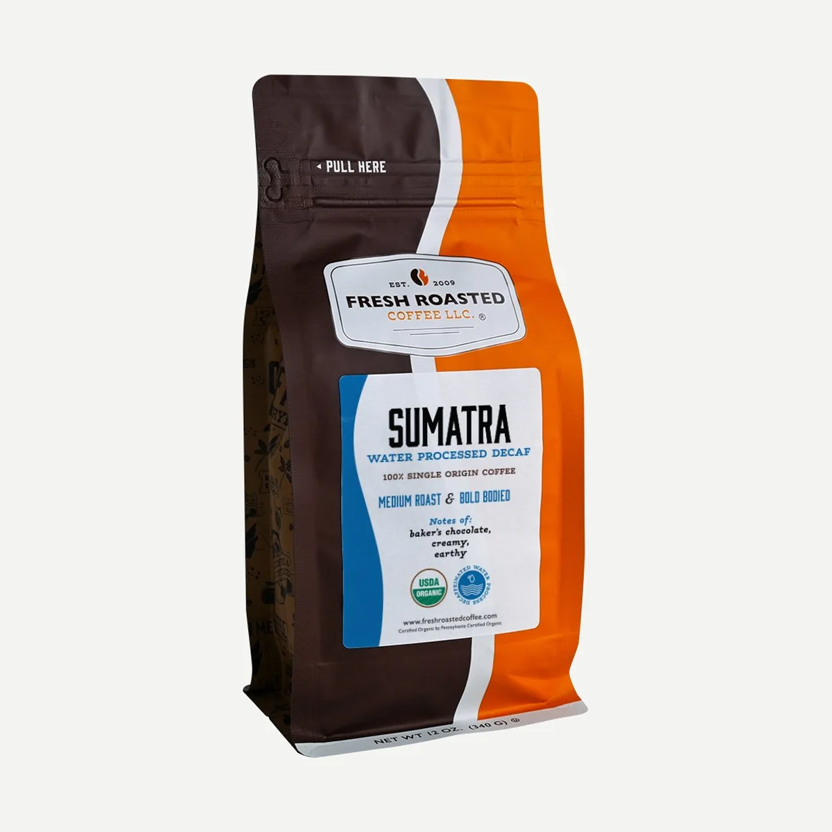 Fresh Roasted Coffee Organic Sumatra Water-Processed Decaf