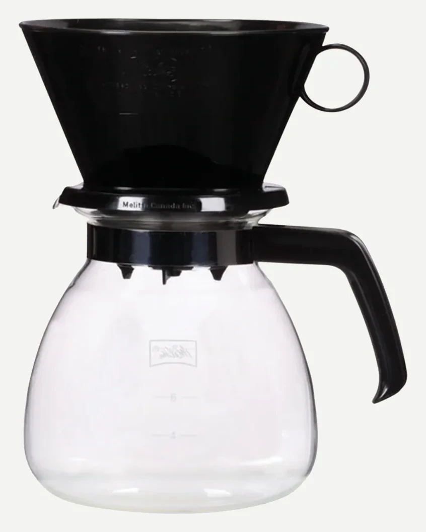 Melitta Pour-Over Coffee Brewer with Glass Carafe