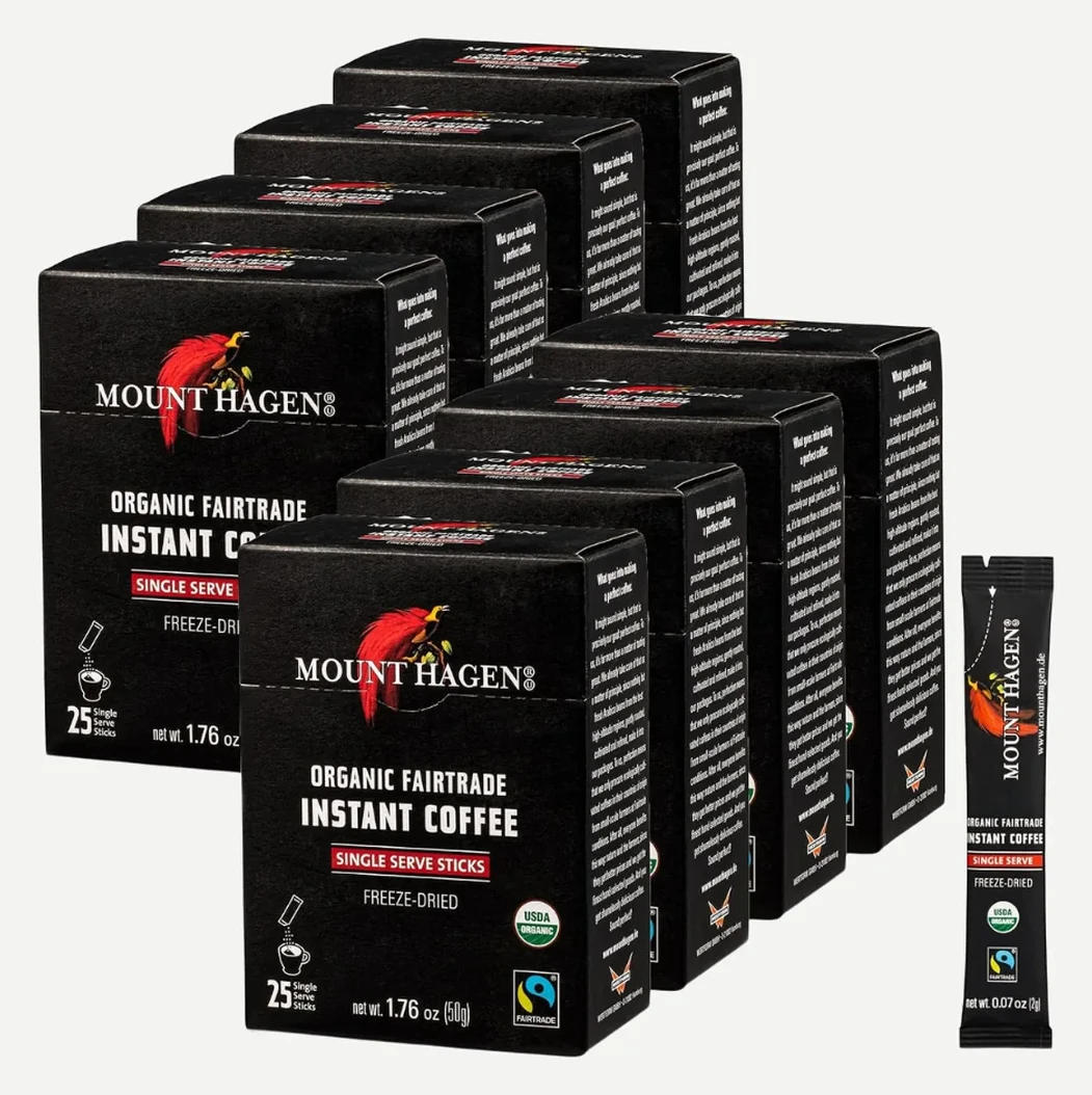 Mount Hagen Organic Instant Coffee Sticks 25ct