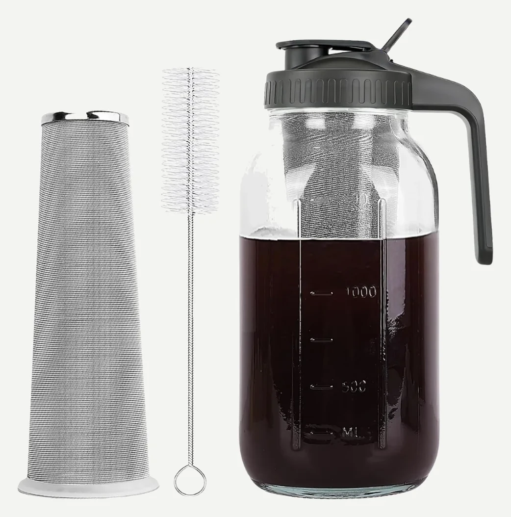 QHH Cold Brew Mason Jar Pitcher 64oz