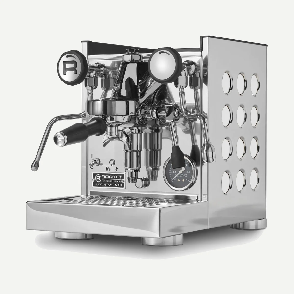 Rocket Espresso Appartamento TCA espresso machine, Stainless Steel and White