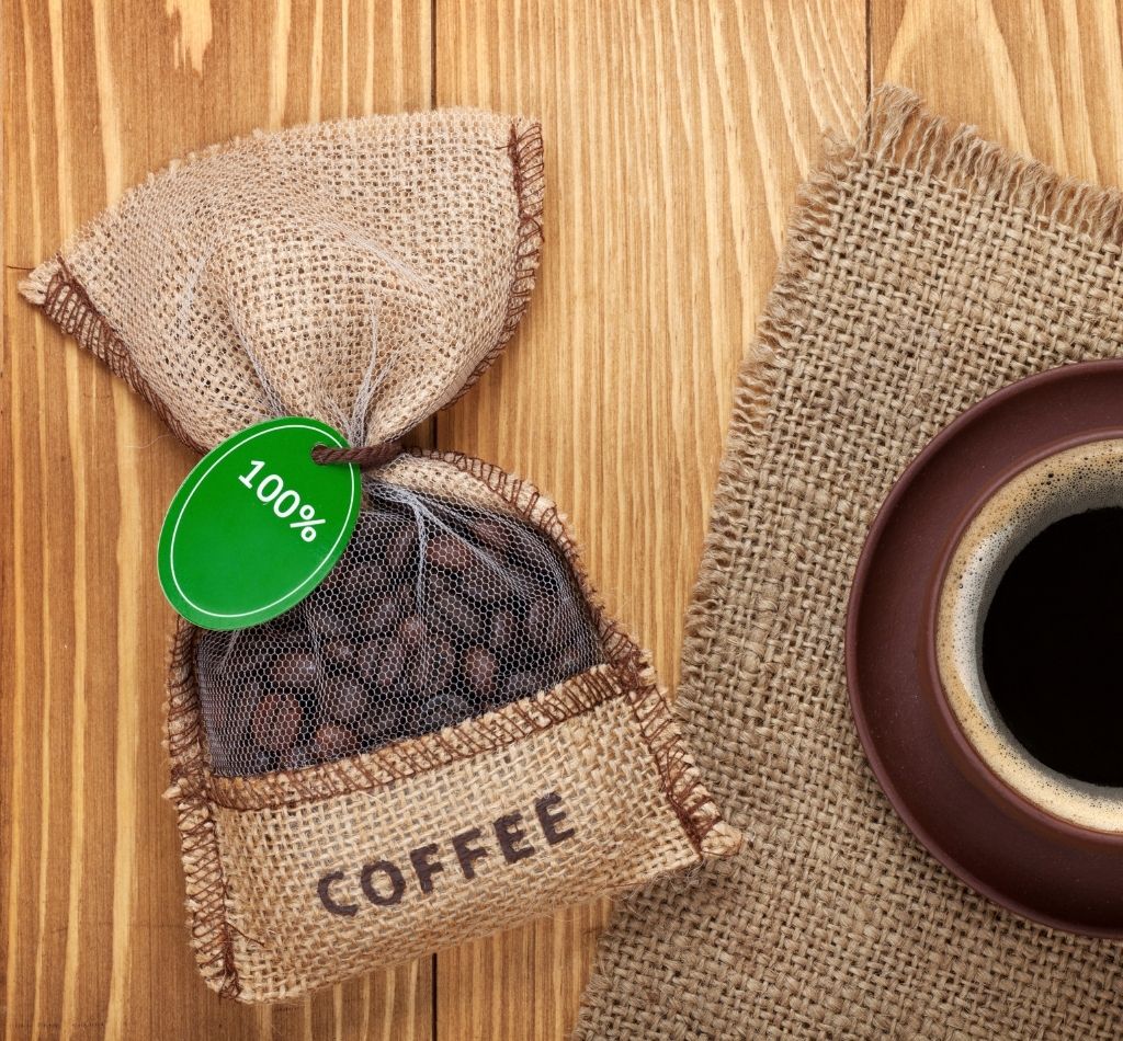 coffee beans in small bag coffee beans in small bag