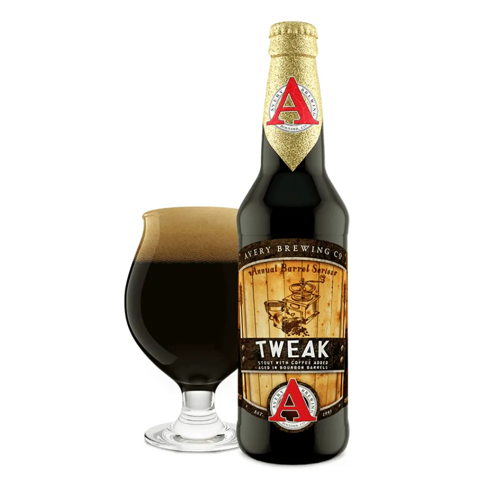 A bottle of avery brewing company tweak