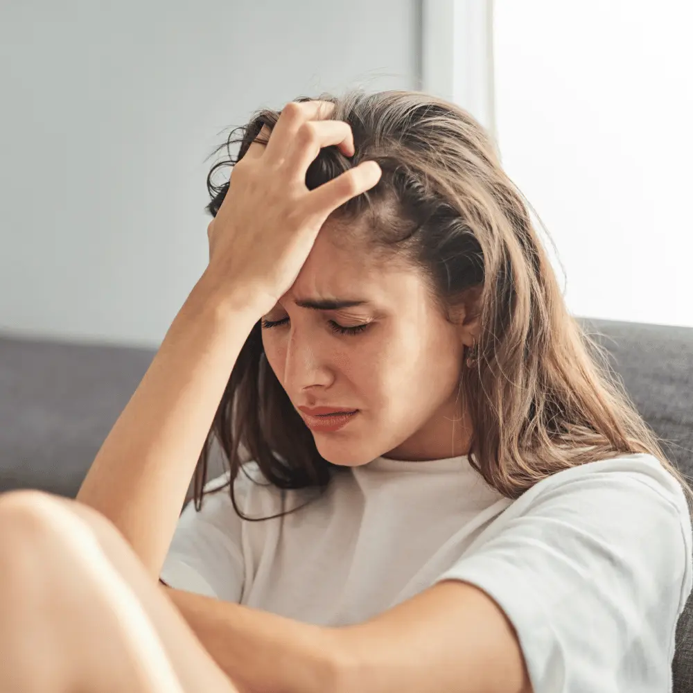 woman feeling anxious