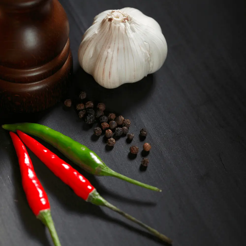 fingerling peppers with black pepper and garlic