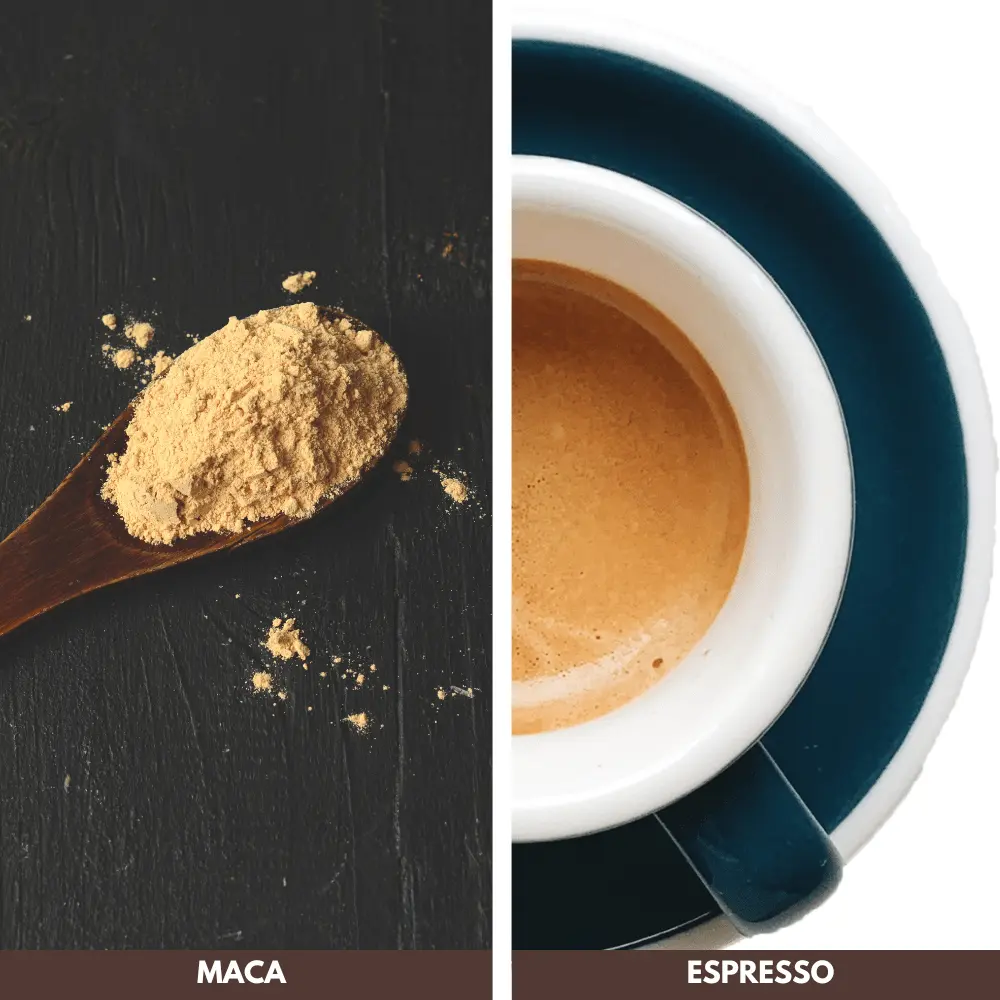 Spoon of Powdered Root and a demitasse of Espresso