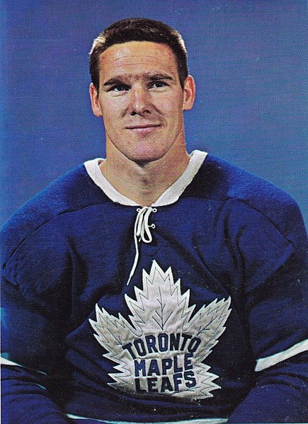 Tim Horton hockey card portrait
