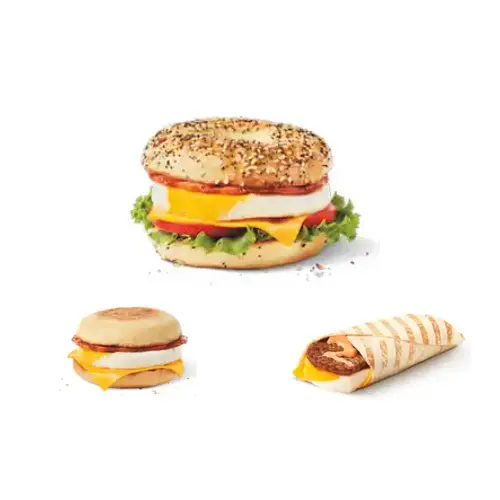 selection of tim hortons breakfast items