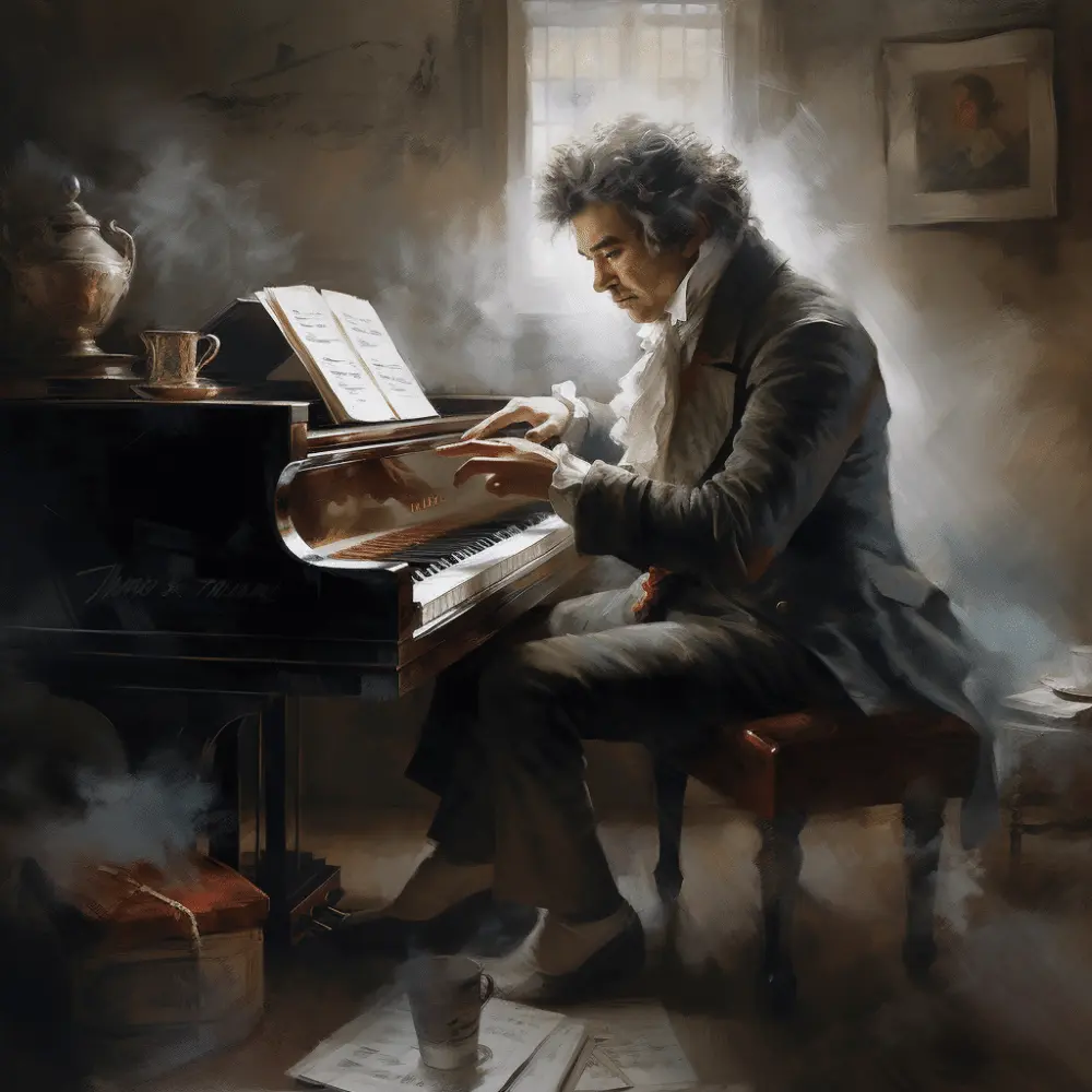 beethoven playing piano