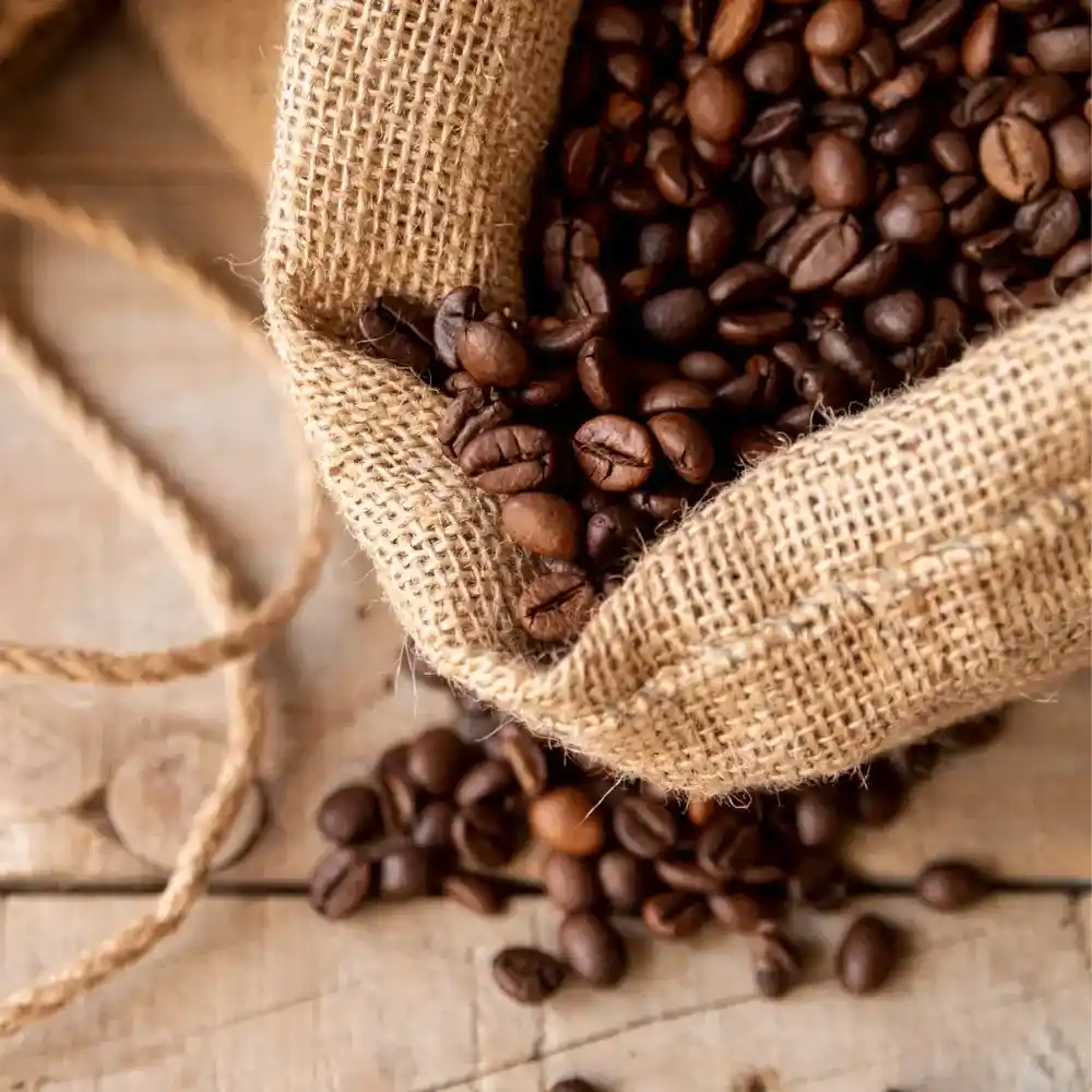 coffee beans in a bag