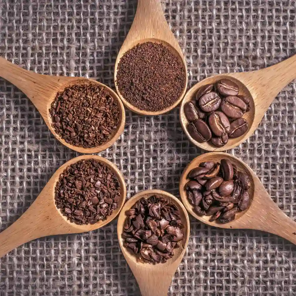 various french press coffee beans from whole to fine grind