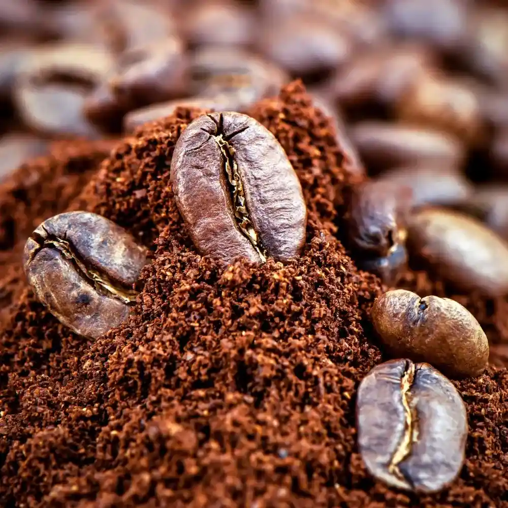 roasted coffee beans ground
