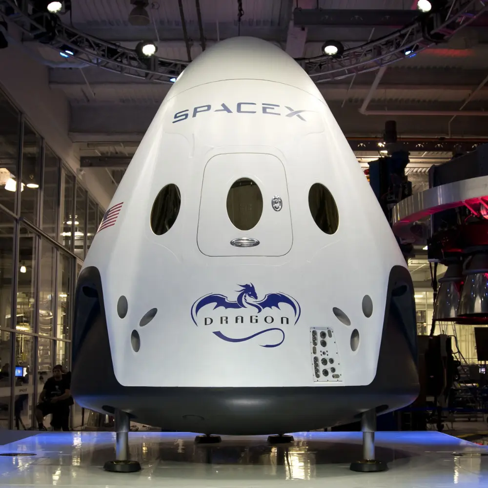 the exterior of a space ship from space x