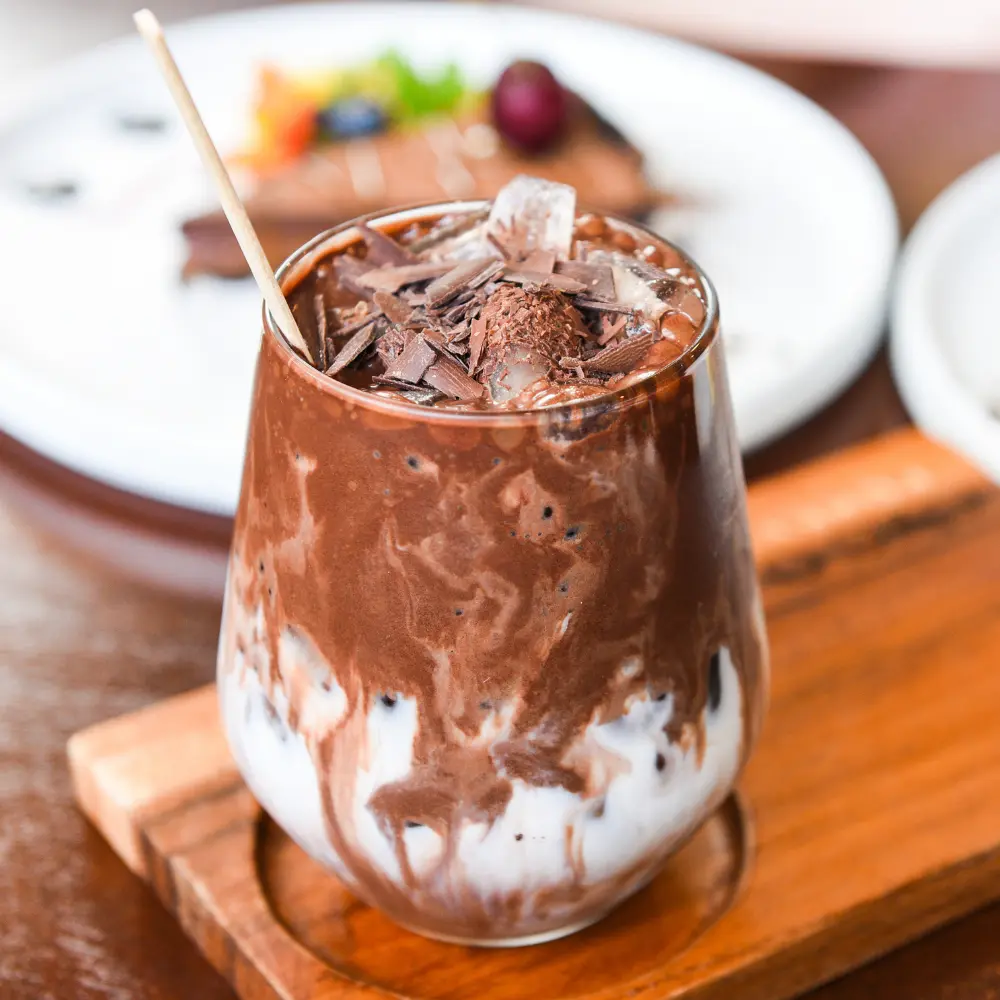 iced chocolate drink