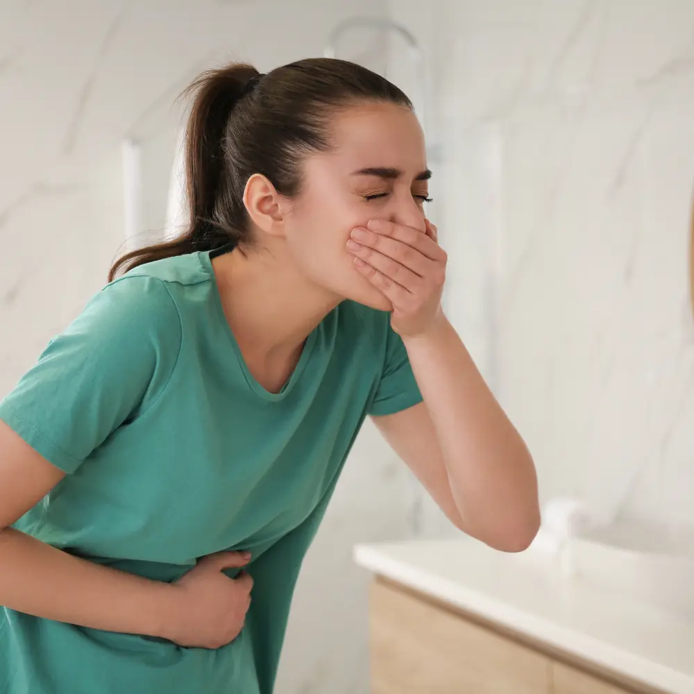 woman feeling sick from meloxicam