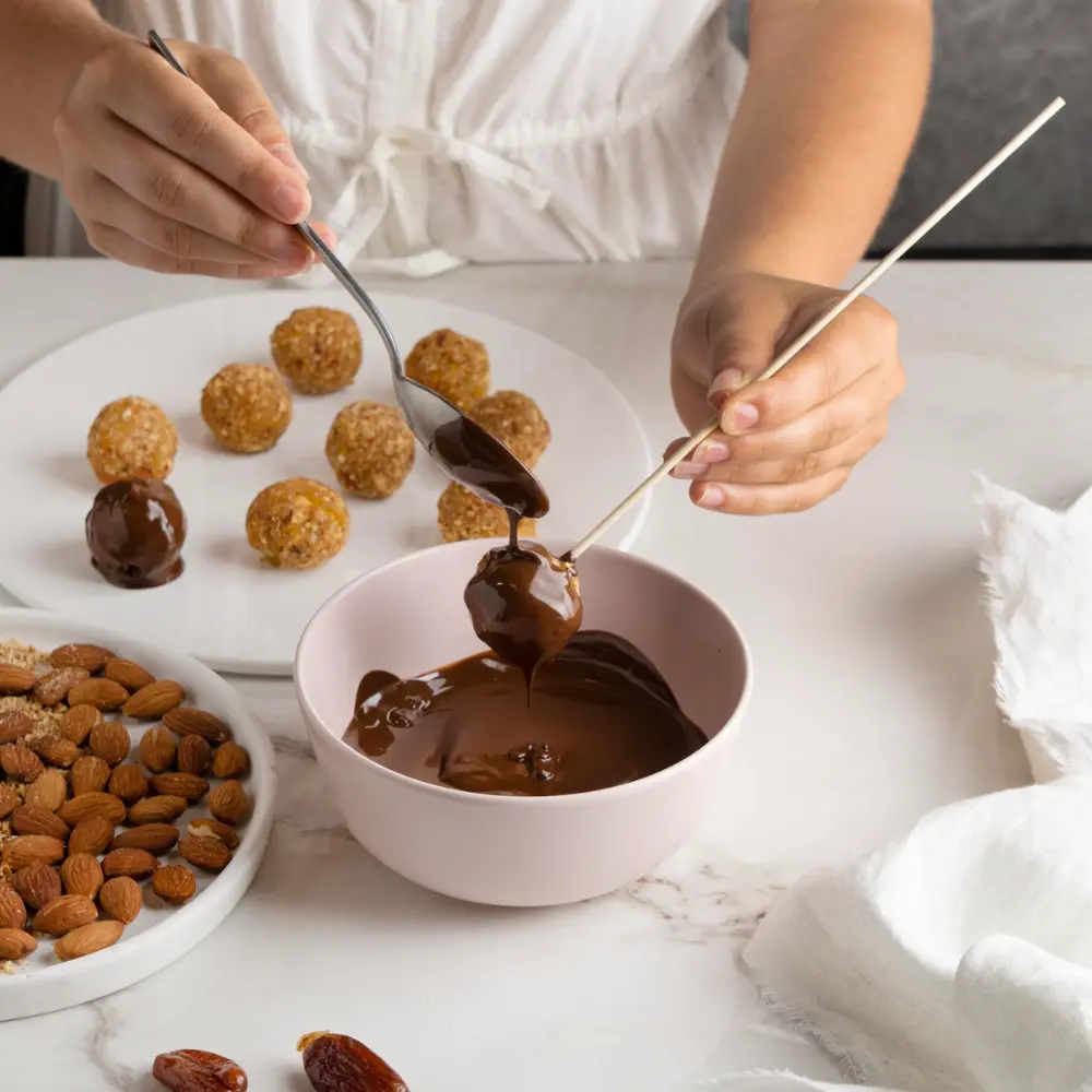 woman making dessert