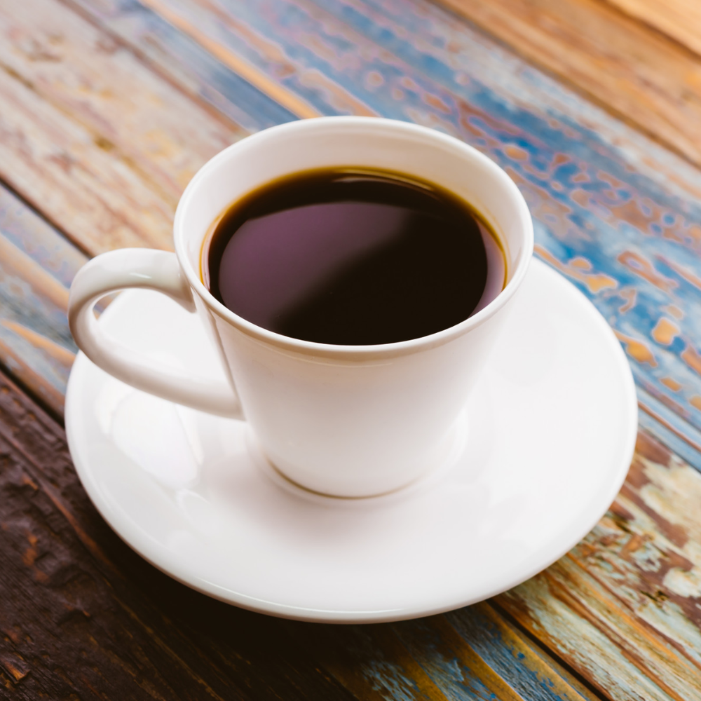 a cup of black coffee