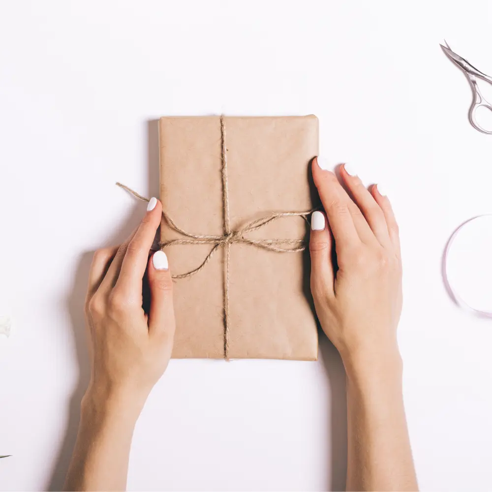 packaged coffee book in kraft paper