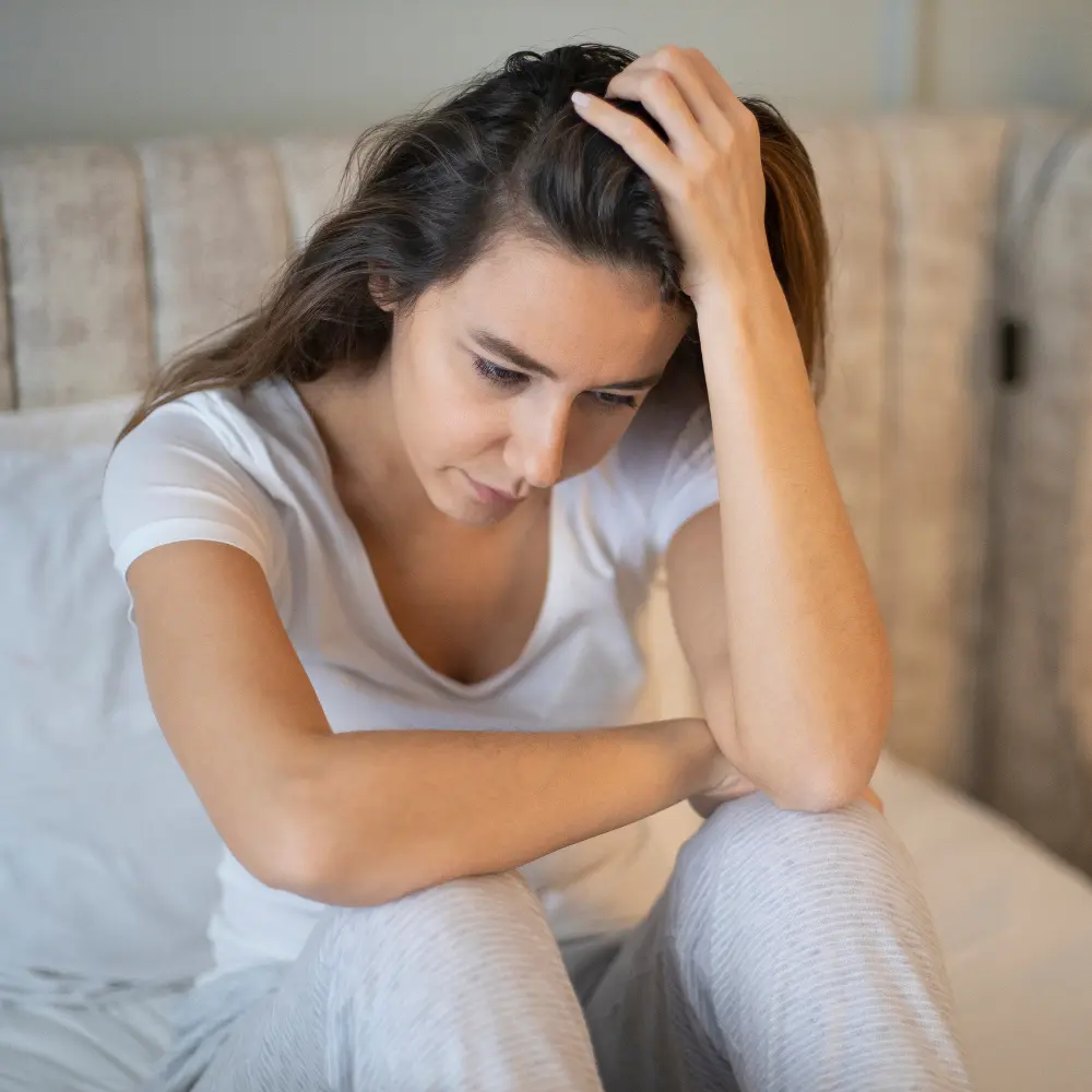woman feeling anxious