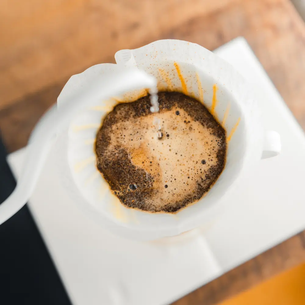 pour over coffee brewing