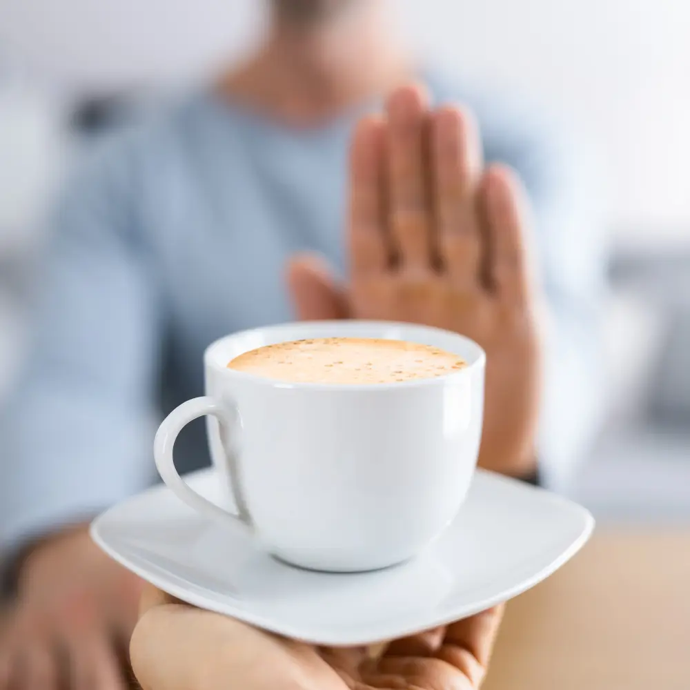 saying no to a cup of coffee