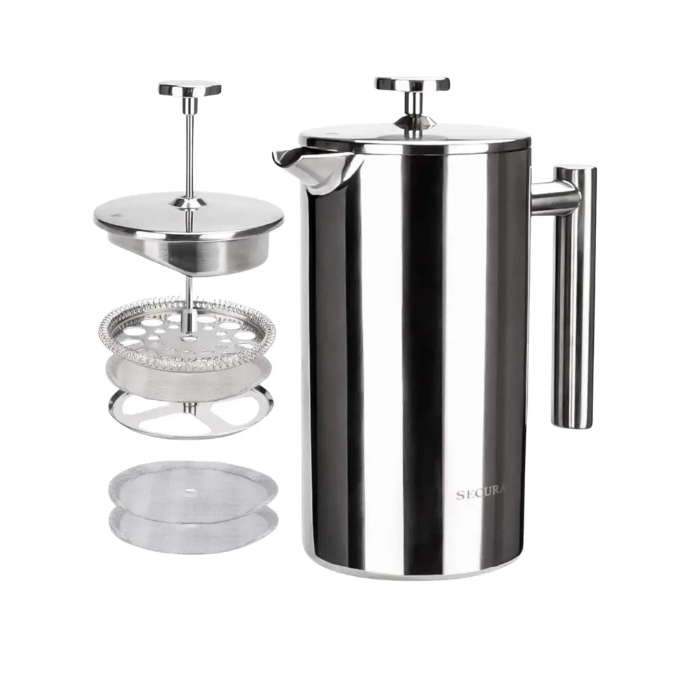 secure stainless steel french press
