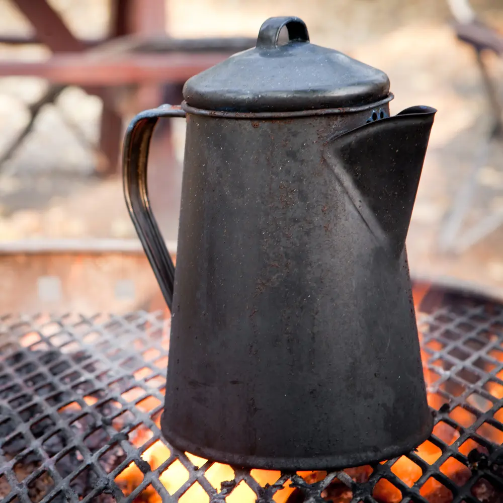 cowboy coffee brewing