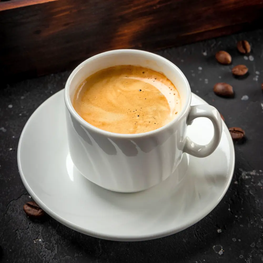 a cup of americano coffee