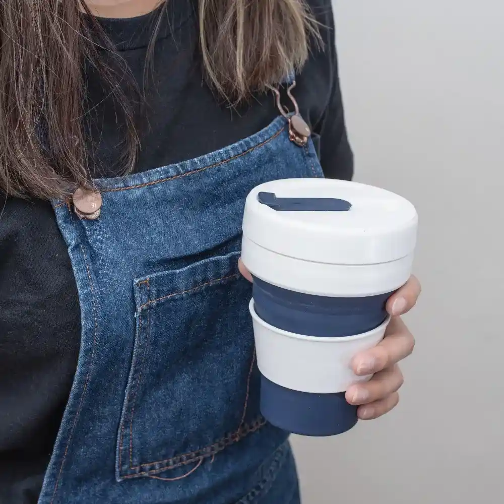 portable collapsible coffee container