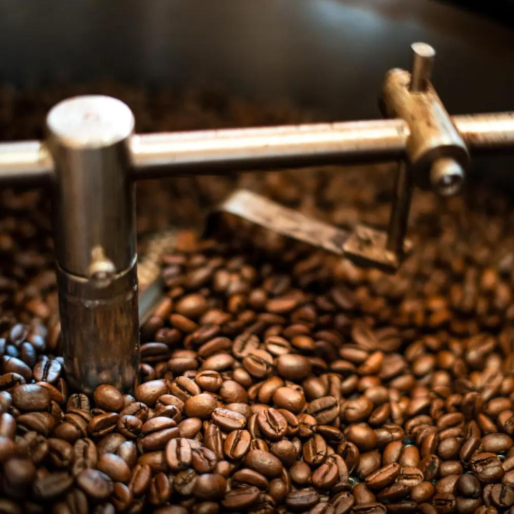 roasting coffee beans