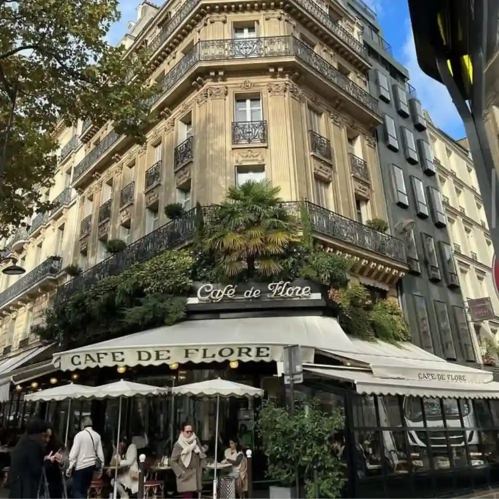 front of the cafe de flore