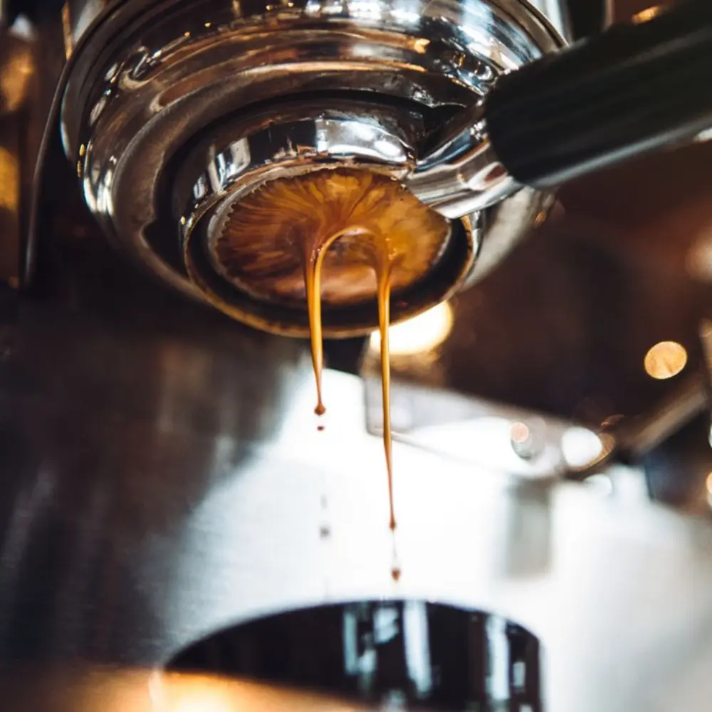 pulling an espresso shot