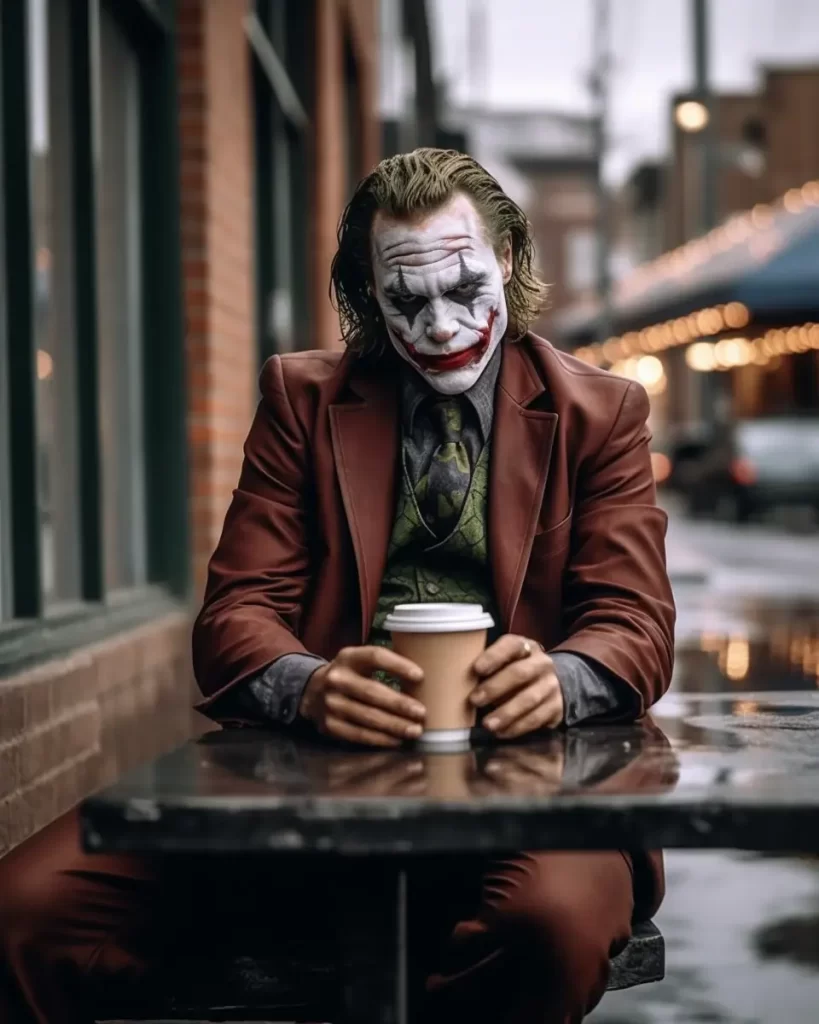 the joker on a coffee date