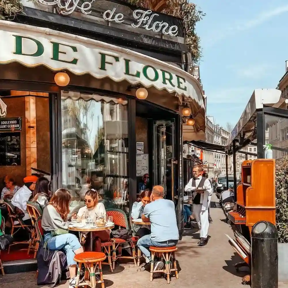 cafe de flore outside cafe
