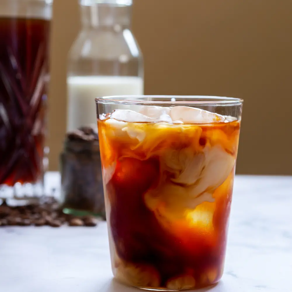 cold brew mixed with milk
