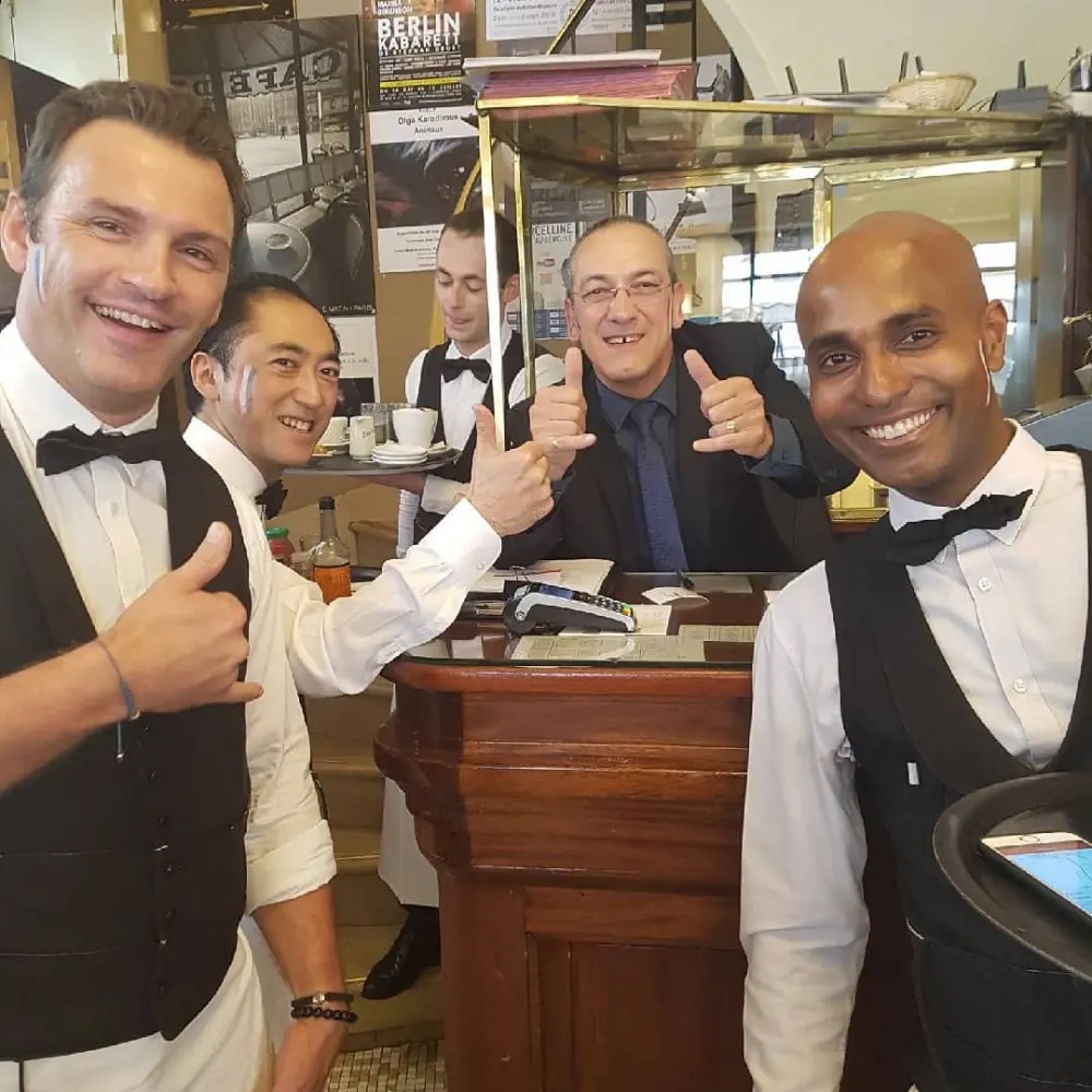 the waiters of cafe de flore