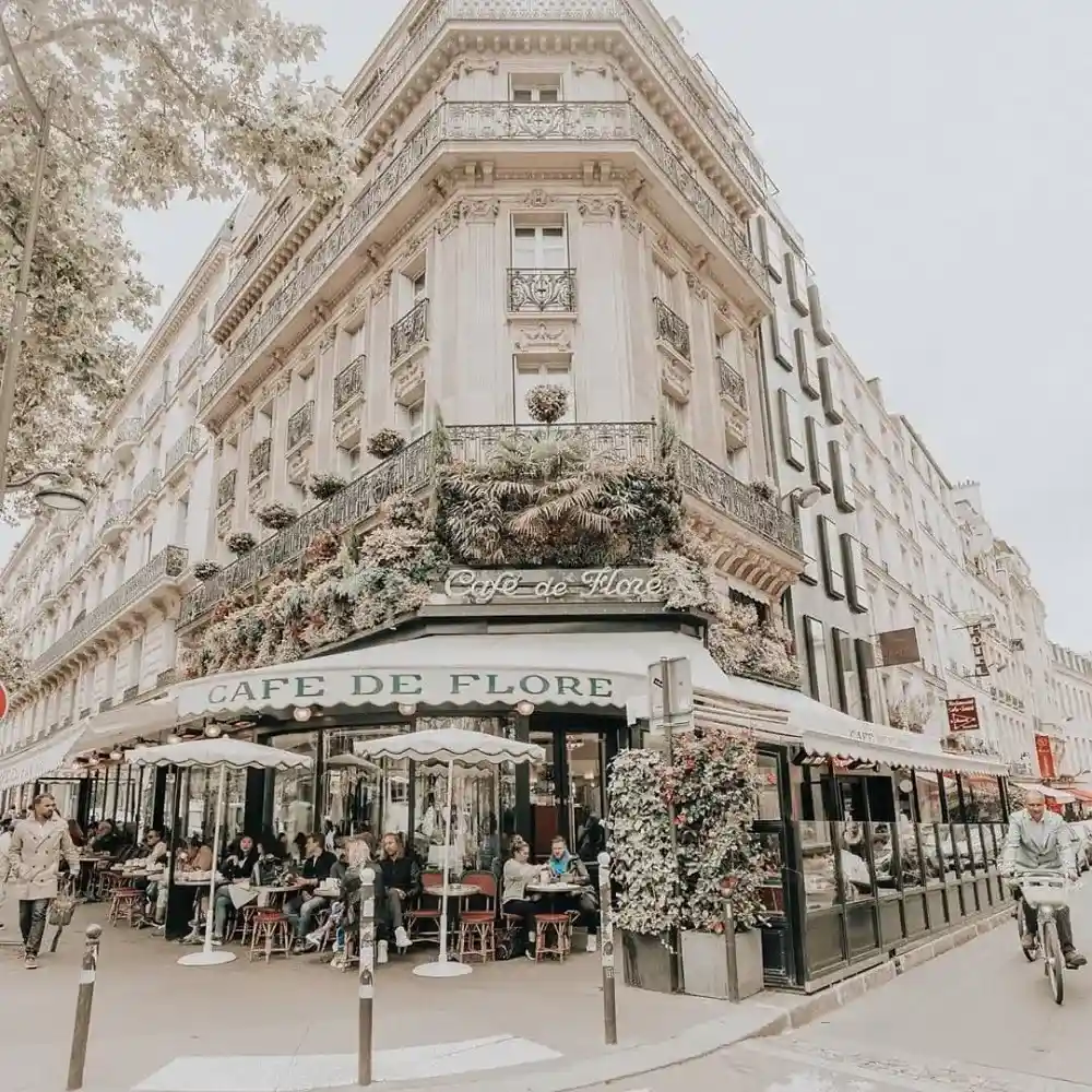 old photograph of cafe de flore