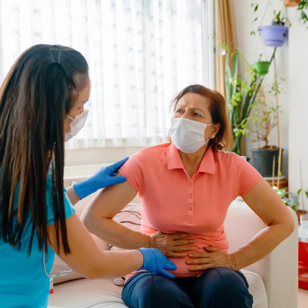 woman visiting the doctor's office