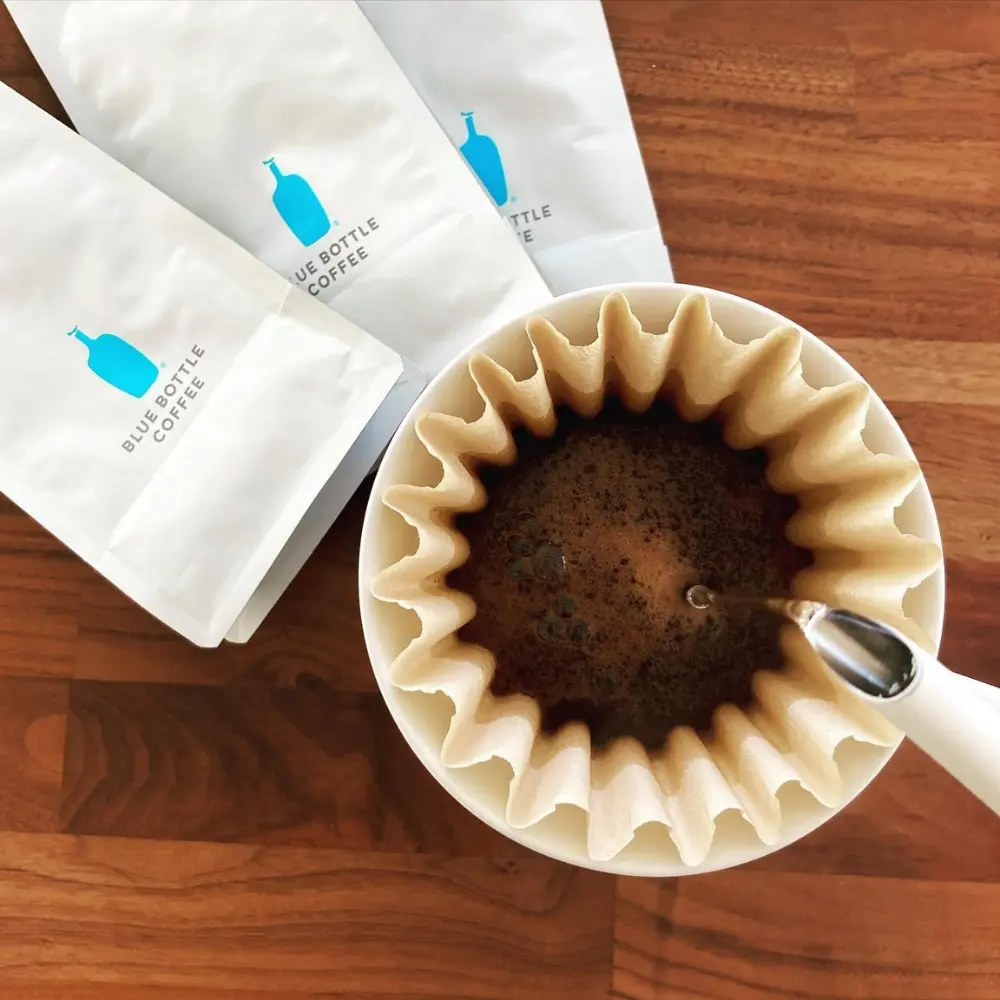 pour over coffee brewing