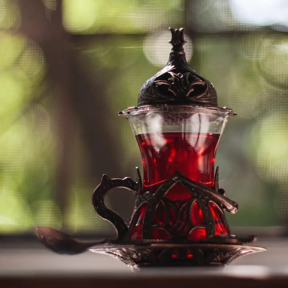 a pot of turkish tea