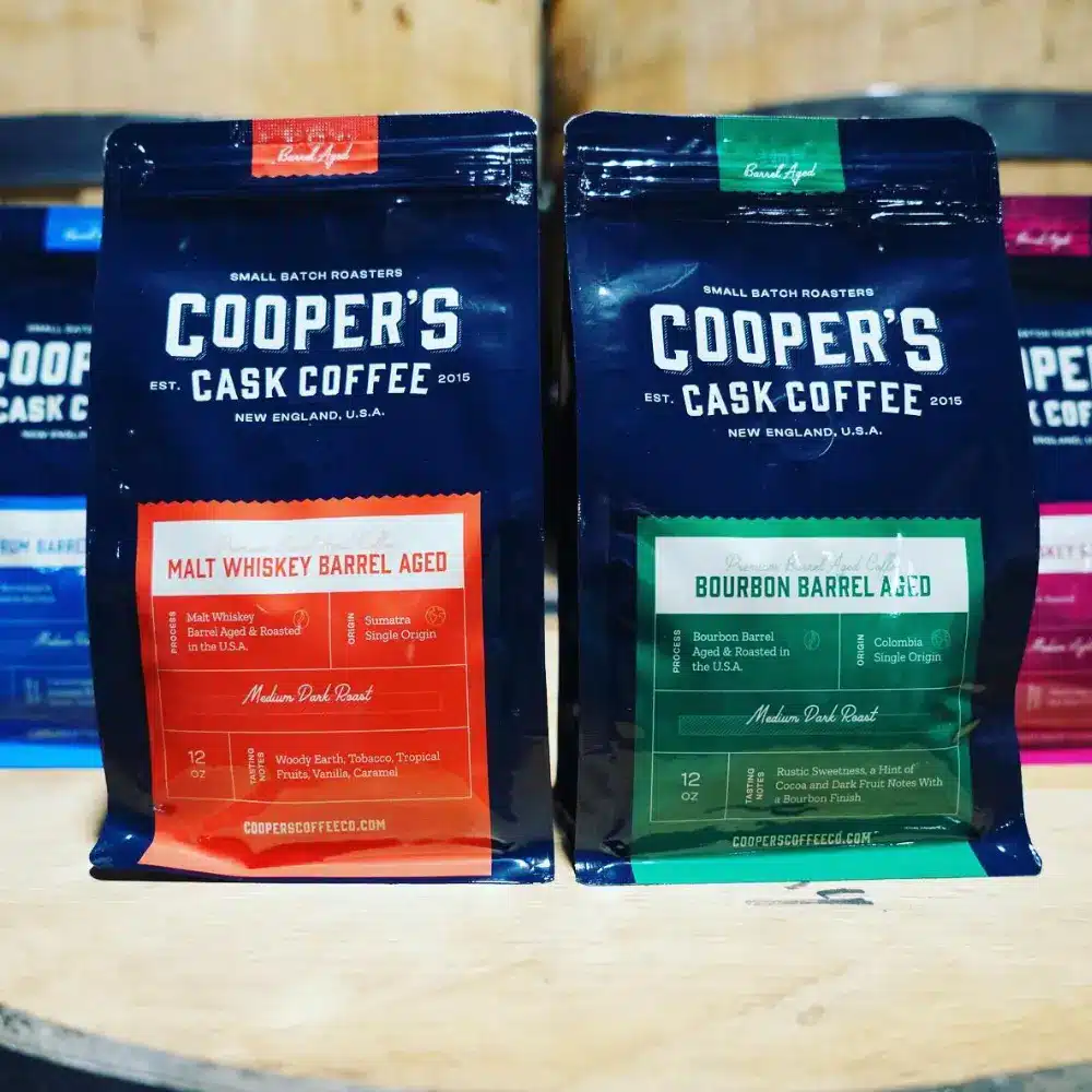 two packages of coopers coffee