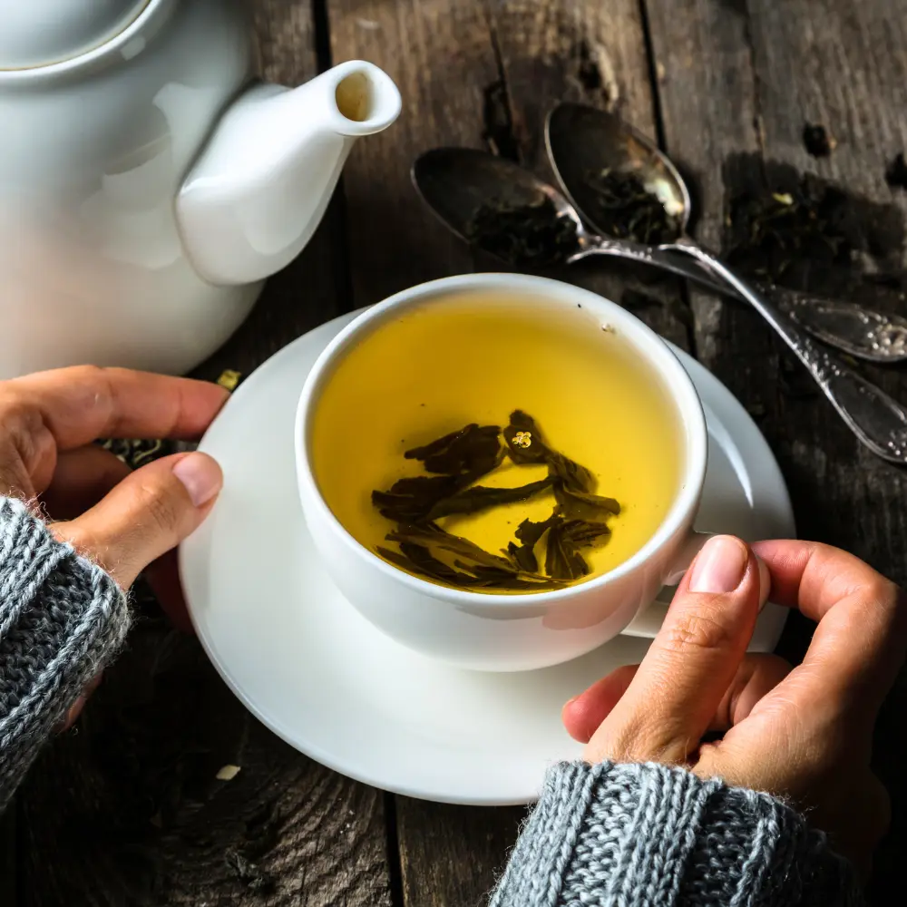 a cup of steeped tea