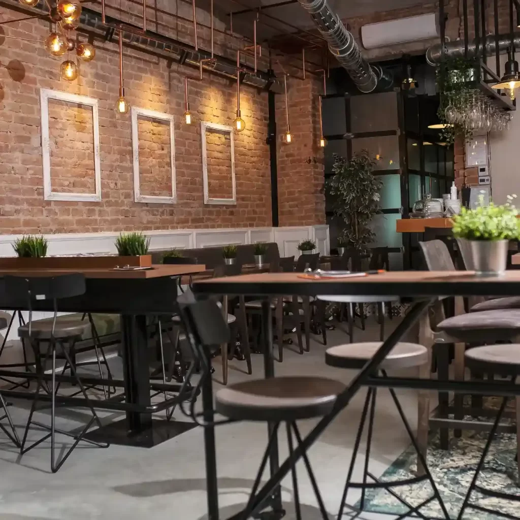 inside a modern café