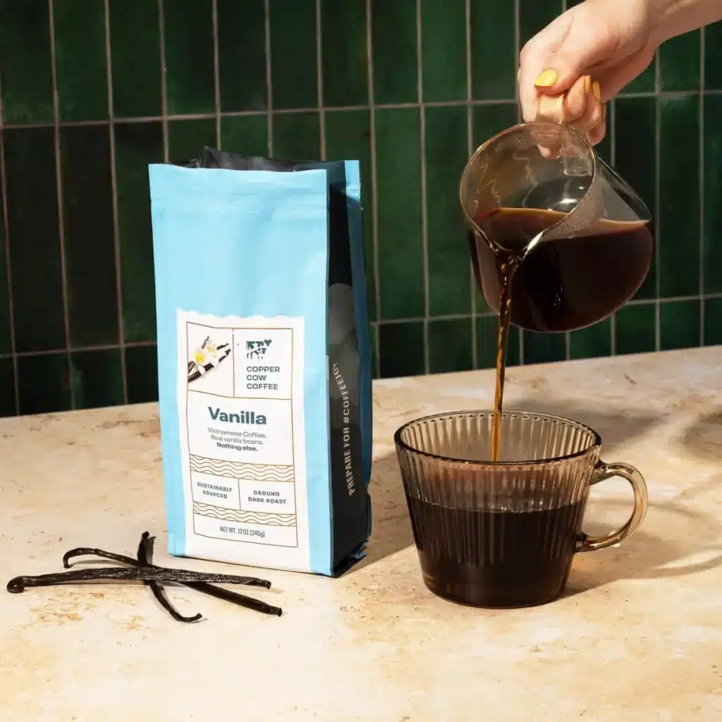 cooper cow coffee black churro and vanilla ground