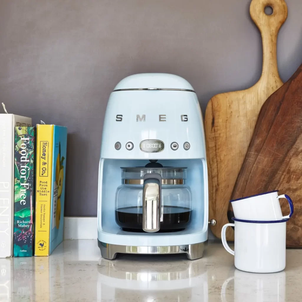 light blue drip coffee maker
