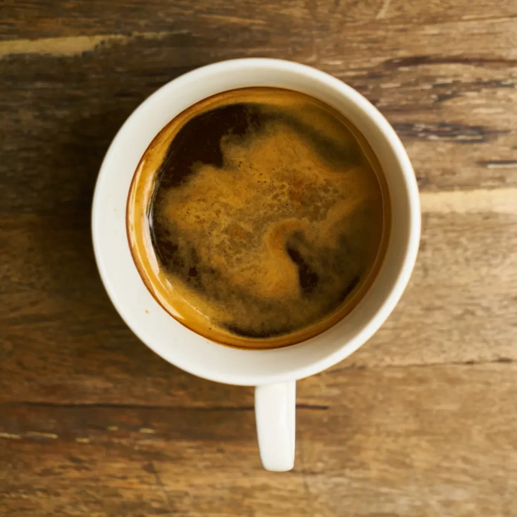 a cup of americano coffee
