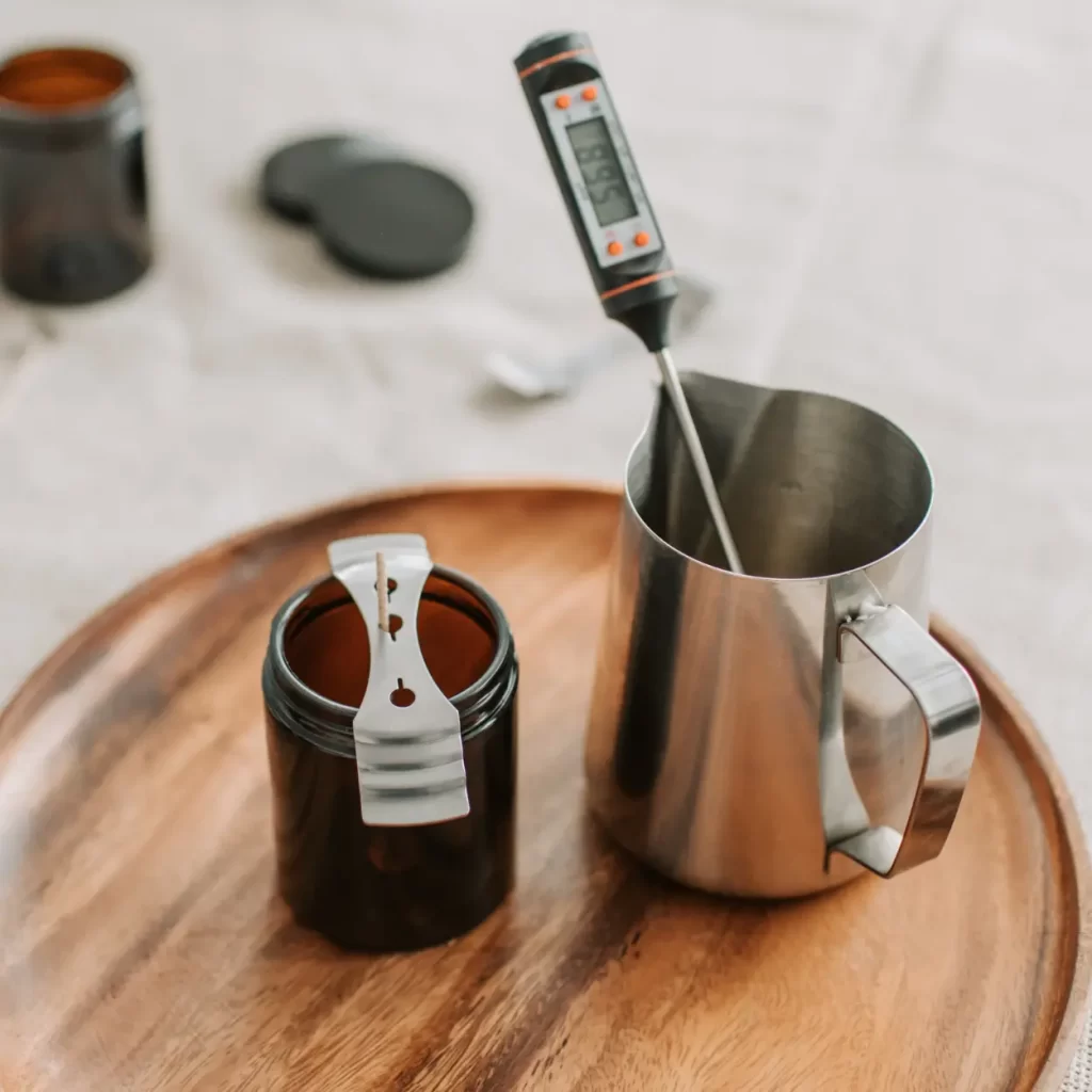 frother and a temperature stick