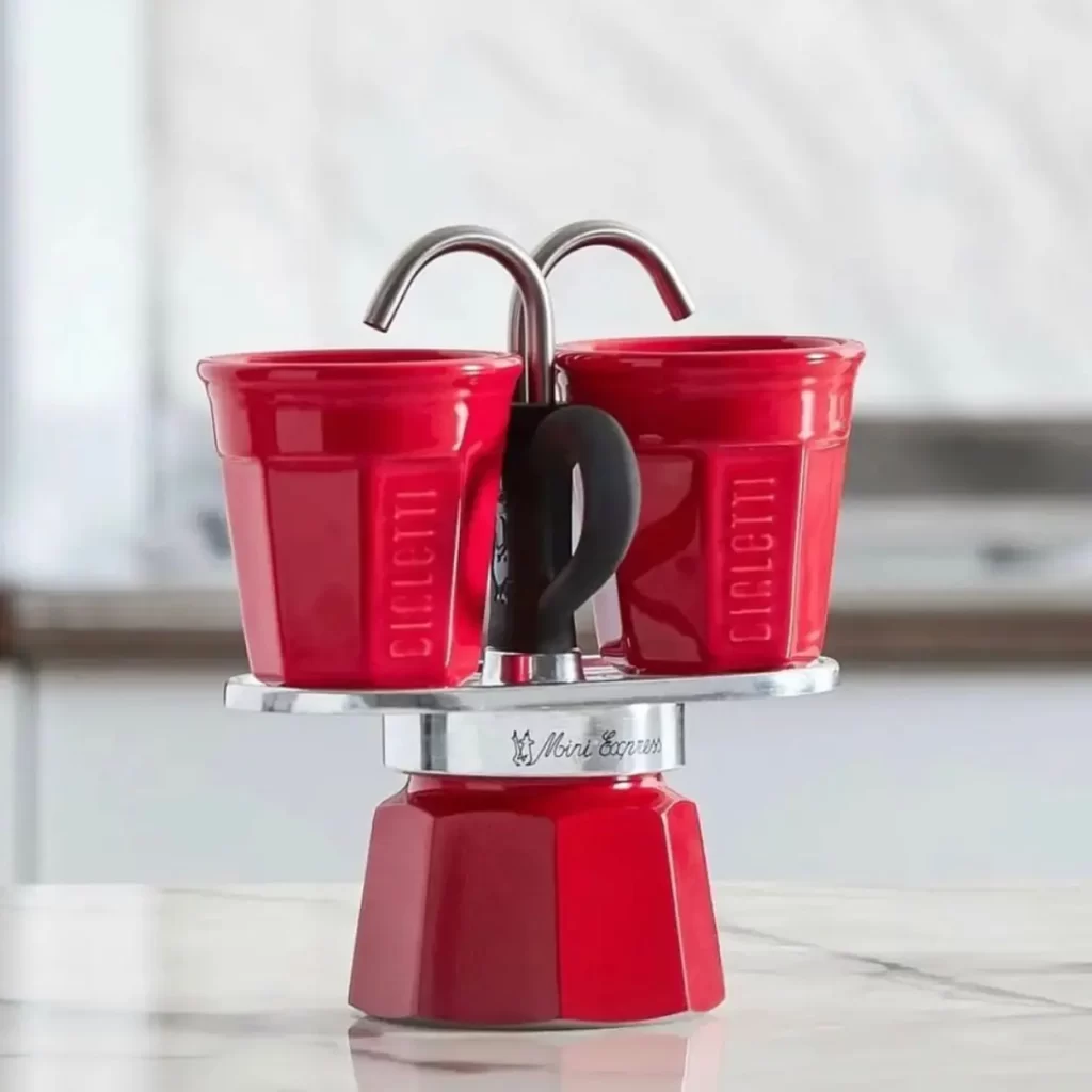 red mini express with two cups